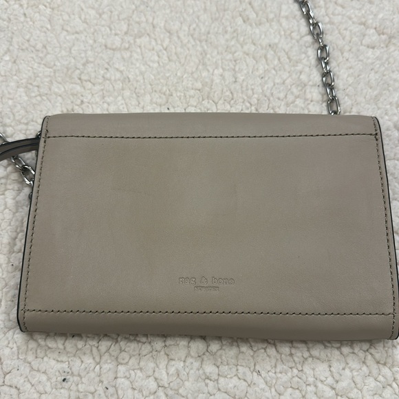 Rag & Bone Atlas Convertible Crossbody Leather Light Khaki With Orange Interior - Picture 7 of 15
